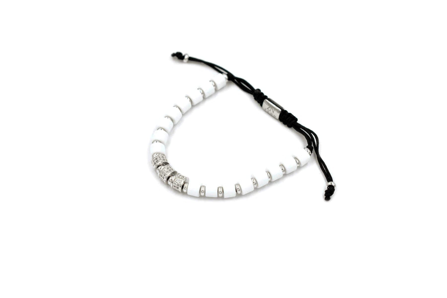 ZENN Solid White Macrame Bracelet