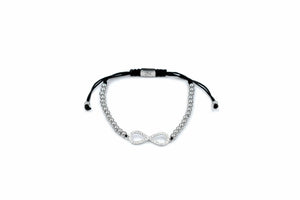 ZENN Infinity Silver Macrame Bracelet
